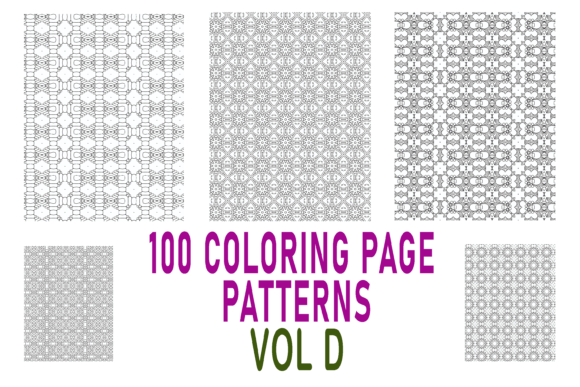 100 Coloring Page Patterns Vol D