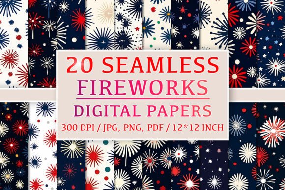 20 Seamless Subtle Fireworks Patterns: Elevating Design with Elegance and Versatility