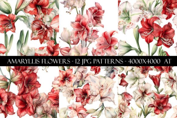 Amaryllis Flower Seamless Patterns: A Creative Resource for Designers and Entrepreneurs