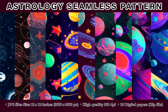 Astrology Seamless Patterns