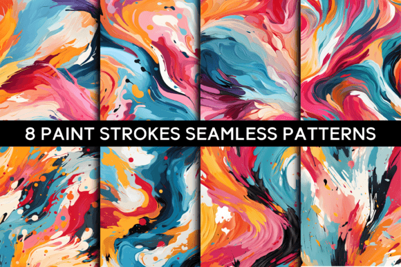 Discover 8 Paint Stroke Texture Seamless Patterns for Creative Projects
