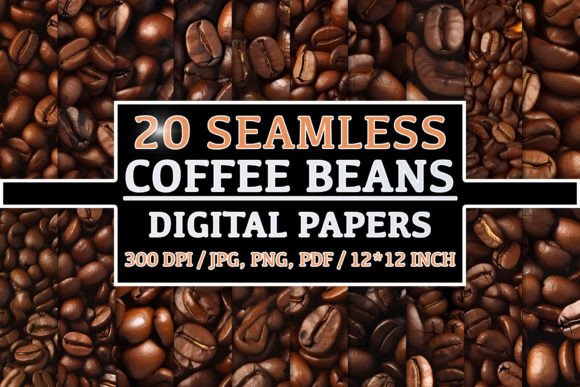 Elevate Your Creative Projects with 20 Seamless Coffee Beans Patterns