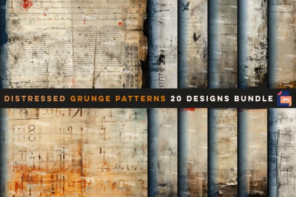 Exploring Distressed Grunge Patterns: A Creative Resource for Print-on-Demand Designers