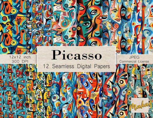 Exploring Picasso Inspired Art Seamless Patterns