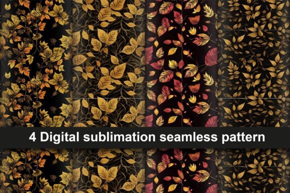 Gold Left Sublimation Seamless Patterns: A Versatile Tool for Creative Designers