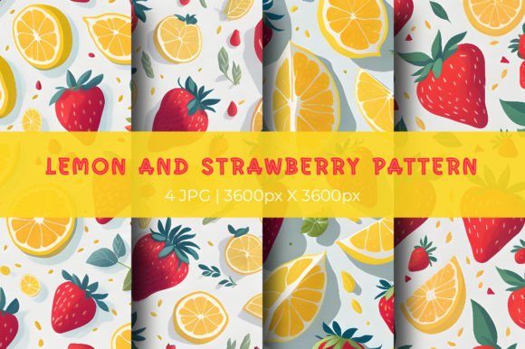 Lemon and Strawberry Pattern Set