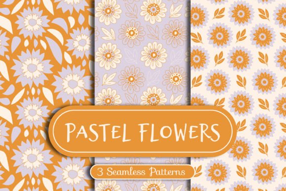 Pastel Flowers Seamless Patterns