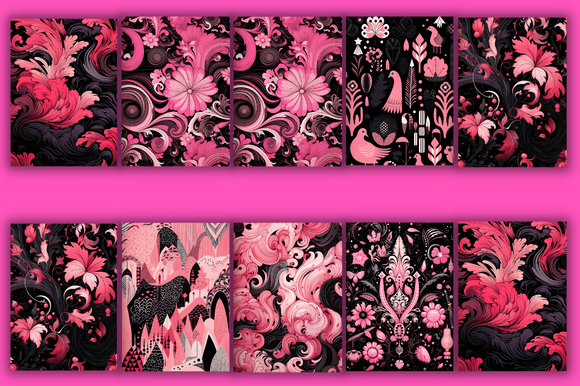 Pink Black Patterns: A Versatile Resource for Creative Projects