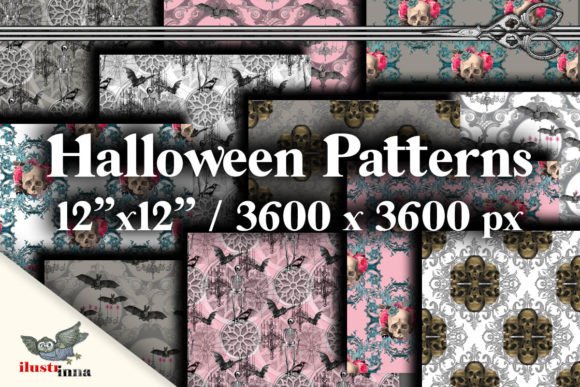 Pink Gray Halloween Repeat Patterns: A Unique Blend of Elegance and Horror