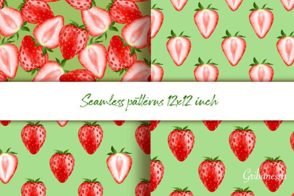 Strawberry. 4 Seamless Patterns: A Strategic Tool for Creativity and Design