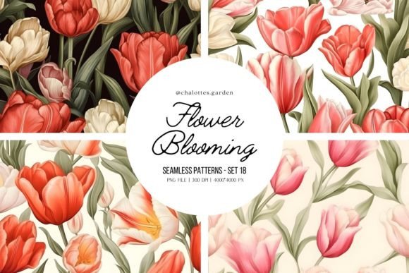 Tulip Flowers Blooming Patterns: A Creative Resource for Craft Enthusiasts