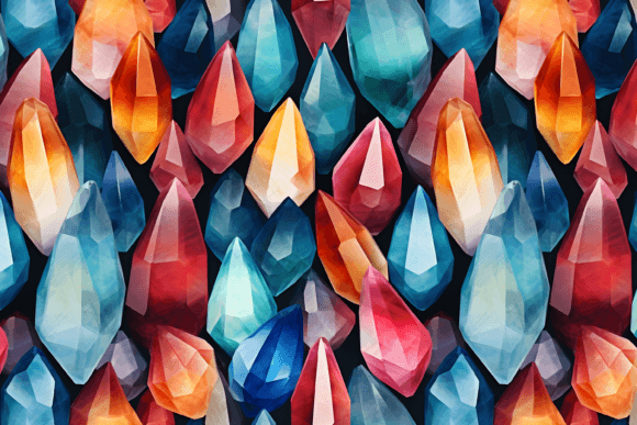 Vibrant Crystals Seamless Patterns for Creative Designers